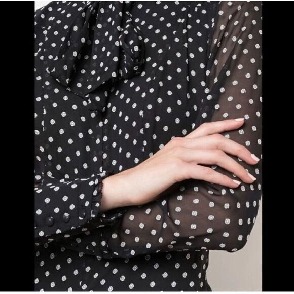 Alexis Davinia Black and White Polka Dot Pants Jumpsuit Sz Small Designer - Picture 5 of 16